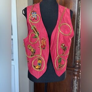 D&D Designs Vintage Pink ‎ Western Vest